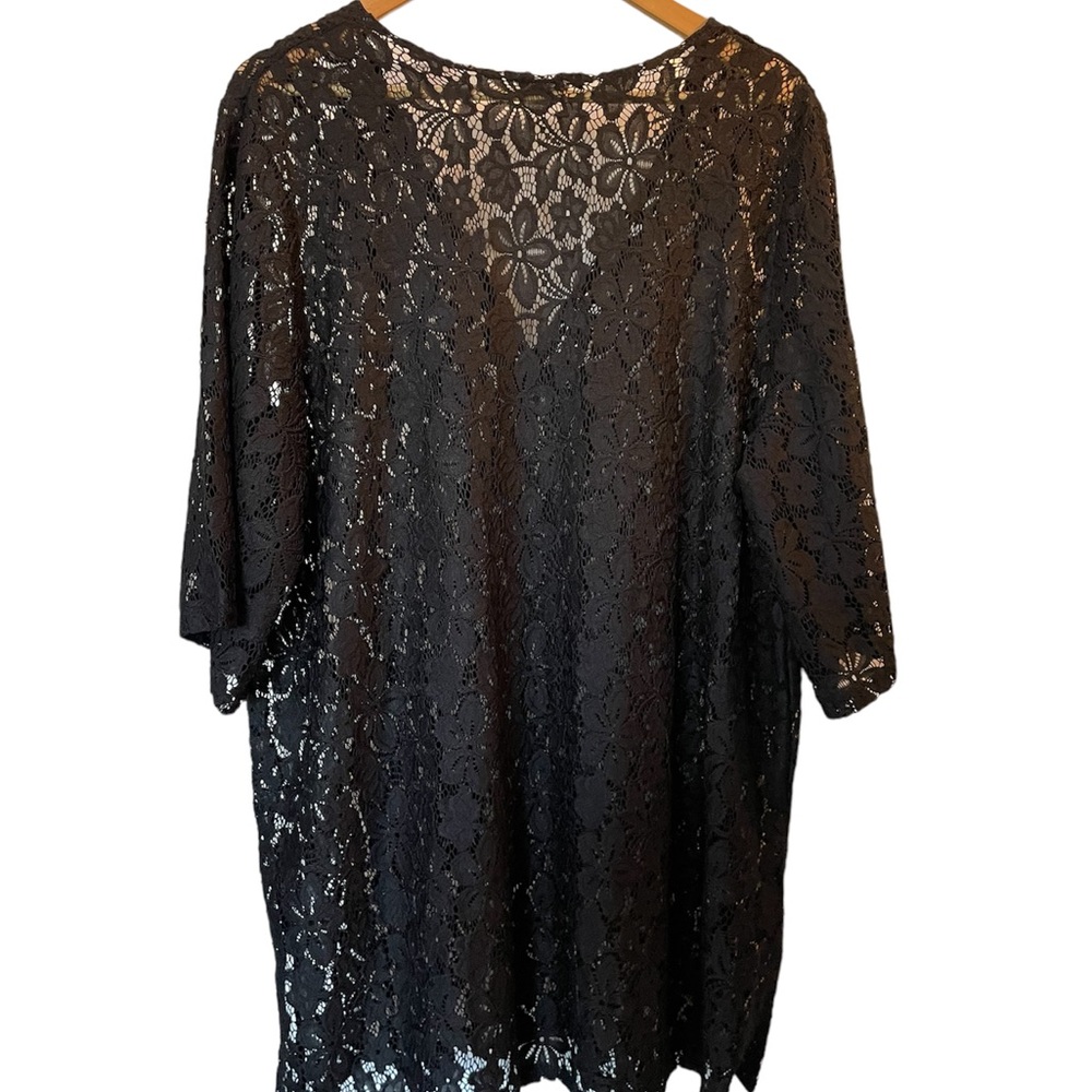 AVENUE Plus Size Black Lace Cover Up - Size 18/20 - Picture 7 of 12